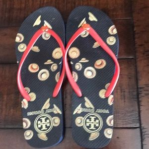 Tory Burch red flip flops.